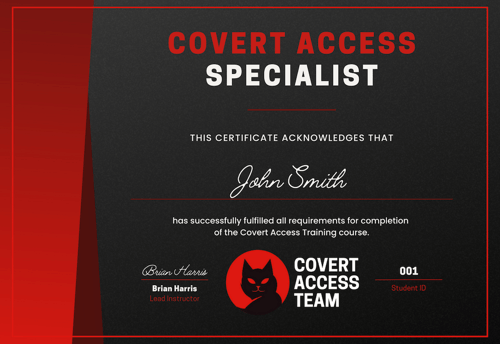 covertaccessteam_cat_training